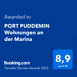 Award 2023 von booking.com: Ferienwohnungen in Puddemin